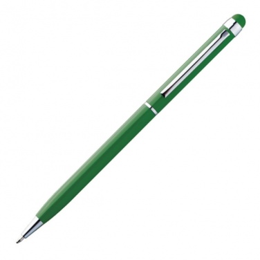 Logotrade business gift image of: Ball pen with touch pen 'New Orleans'  color green