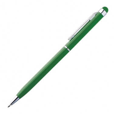 Logotrade promotional gifts photo of: Ball pen with touch pen 'New Orleans'  color green