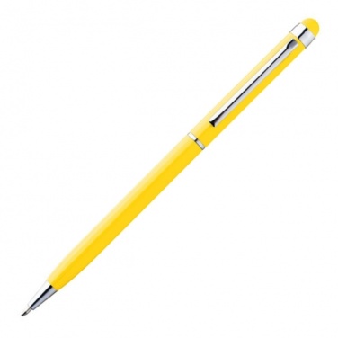 Logo trade promotional items picture of: Ball pen with touch pen 'New Orleans'  color yellow