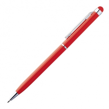 Logo trade promotional gift photo of: Ball pen with touch pen 'New Orleans'  color red