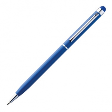 Logo trade promotional product photo of: Ball pen with touch pen 'New Orleans'  color blue