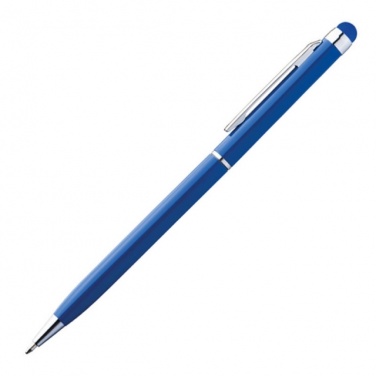 Logo trade business gifts image of: Ball pen with touch pen 'New Orleans'  color blue