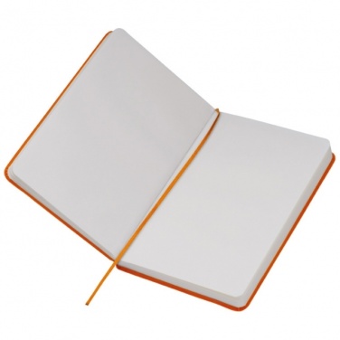 Logo trade promotional merchandise photo of: A5 note book 'Kiel'  color orange