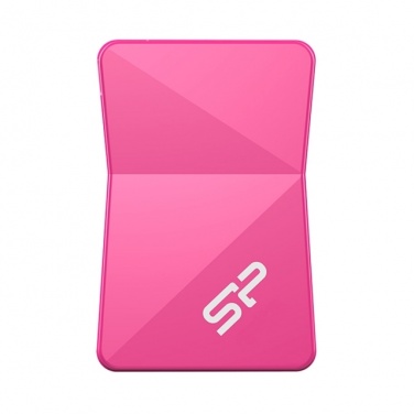 Logotrade business gift image of: Women USB stick pink Silicon Power Touch T08 16GB