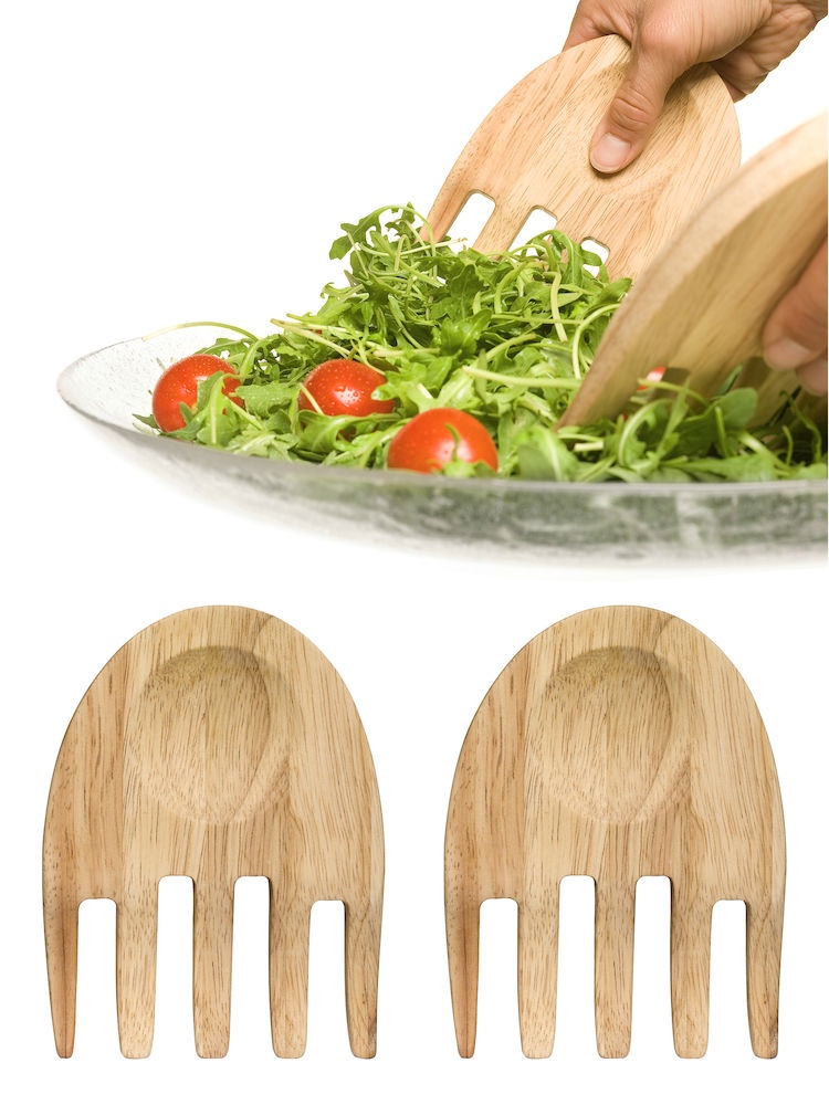 Logo trade promotional product photo of: Oak hands salat serving set
