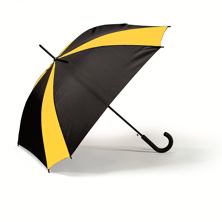Logo trade corporate gifts image of: Yellow and black umbrella Saint Tropez