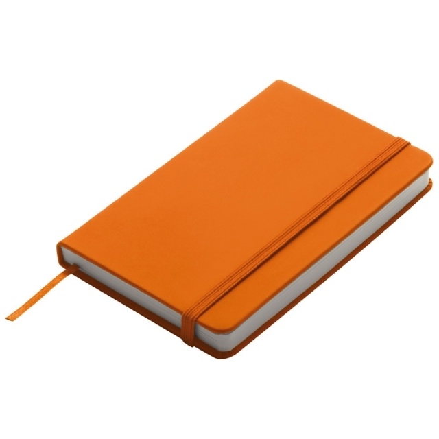 Logo trade promotional merchandise image of: Notebook A6 Lübeck, orange
