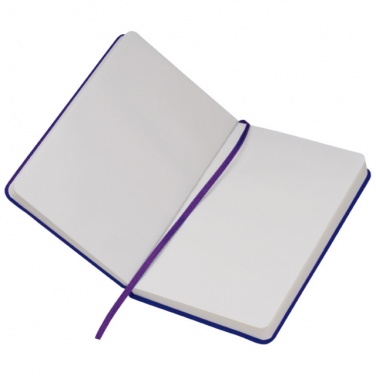 Logo trade corporate gifts image of: Notebook A6 Lübeck, purple