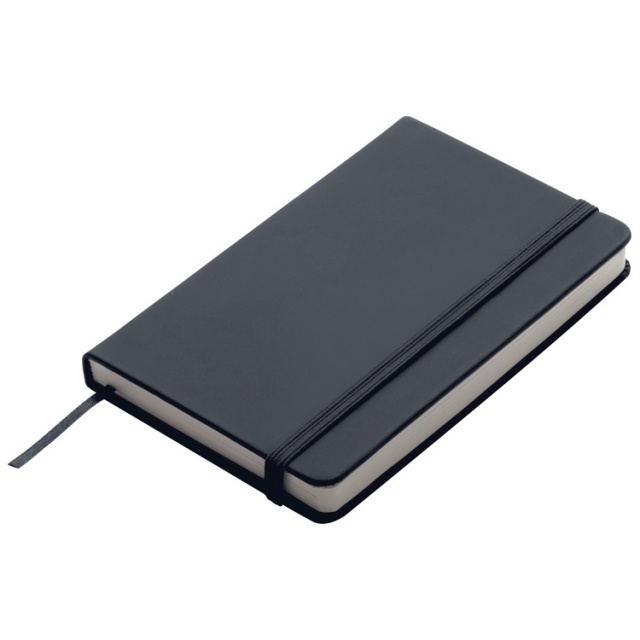 Logo trade promotional gifts image of: Notebook A6 Lübeck, black