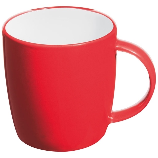 Logo trade promotional merchandise photo of: Ceramic mug Martinez, red