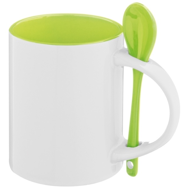 Logo trade corporate gifts picture of: Ceramic cup Savannah, light green