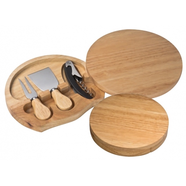 Logo trade promotional merchandise image of: Cheese chopping board 'Pescia'  color brown