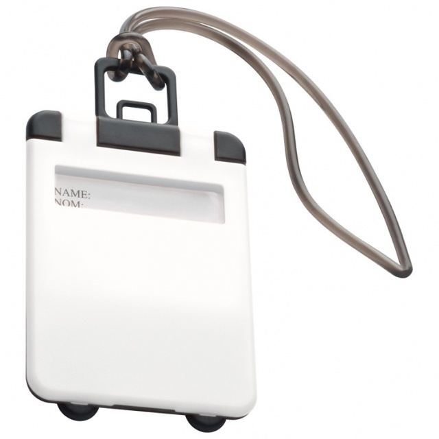 Logotrade promotional merchandise image of: Luggage tag 'Kemer'  color white