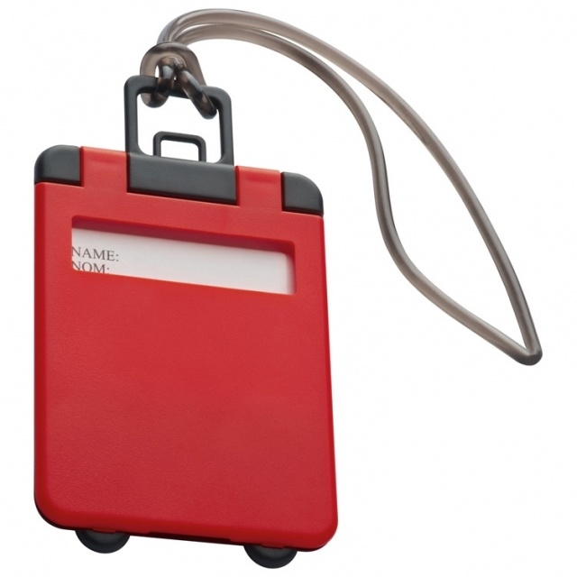Logotrade corporate gifts photo of: Luggage tag 'Kemer'  color red