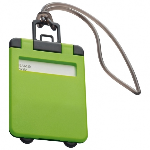 Logotrade business gift image of: Luggage tag 'Kemer'  color light green
