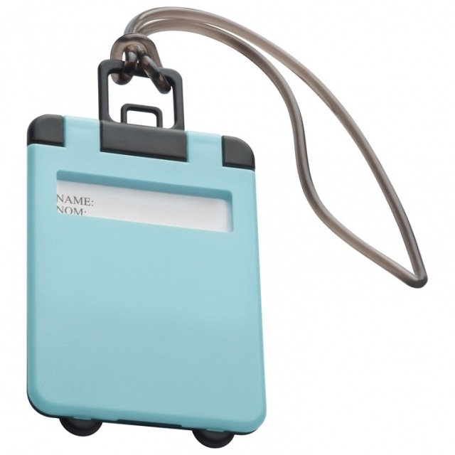 Logo trade promotional gift photo of: Luggage tag 'Kemer'  color light blue