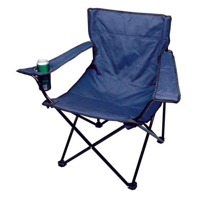 Logo trade corporate gift photo of: Foldable chair 'Yosemite'  color navy