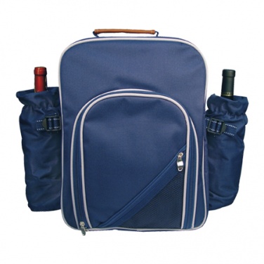Logotrade promotional products photo of: High-class picnic backpack 'Virginia'  color blue