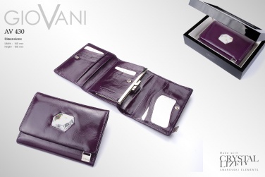 Logo trade promotional products image of: Ladies wallet with big Swarovski crystal AV 130