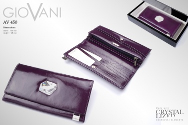 Logotrade business gift image of: Ladies wallet with big Swarovski crystal AV 150