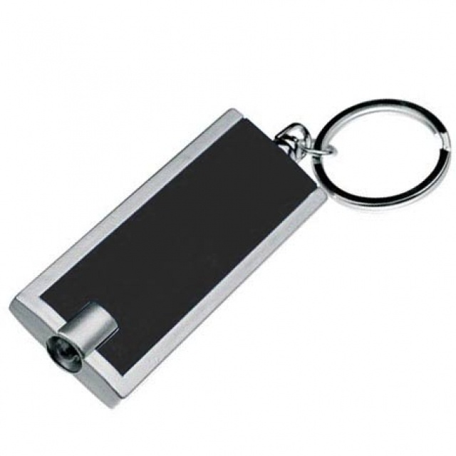 Logotrade promotional giveaway picture of: Plastic key ring 'Bath'  color black