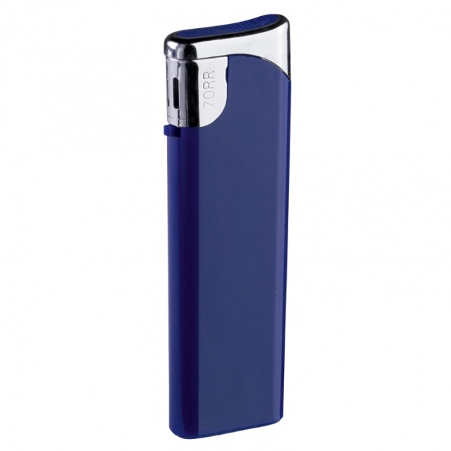 Logo trade promotional giveaways image of: Electronic lighter 'Knoxville'  color blue