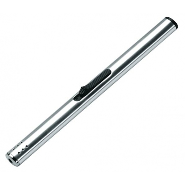 Logo trade promotional items picture of: Metal pole lighter 'Brisbane', grey
