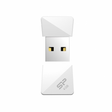 Logo trade promotional merchandise image of: USB stick Silicon Power 64 GB white