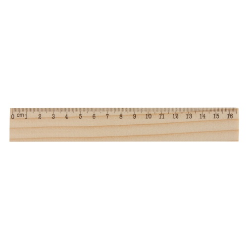 Logo trade business gifts image of: Wooden ruler, 16 cm