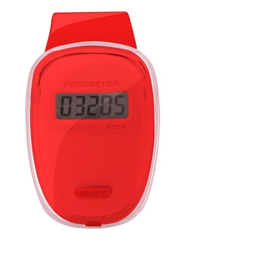 Logo trade promotional merchandise image of: pedometer AP741989-05 red