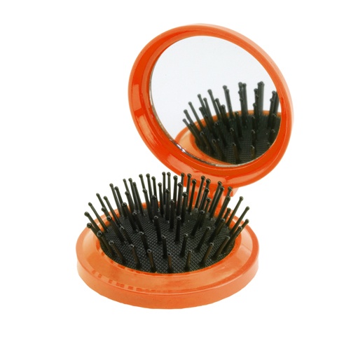 Logotrade business gift image of: mirror with hairbrush AP731367-03 orange