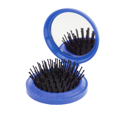 Logotrade promotional gift image of: mirror with hairbrush AP731367-06 blue