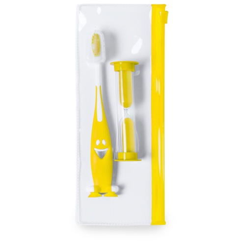 Logo trade advertising products picture of: toothbrush set AP741956-02 yellow