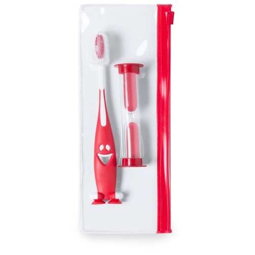 Logo trade advertising products image of: toothbrush set AP741956-05 red