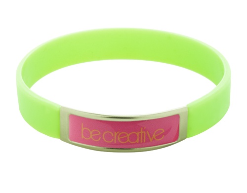 Logo trade promotional merchandise picture of: Wristband AP809393-07, light green