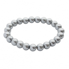 bracelet with pearls, silver