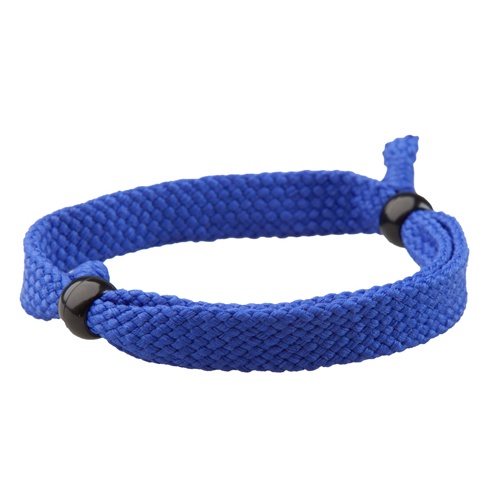 Logo trade promotional giveaways picture of: Textile bracelet, blue