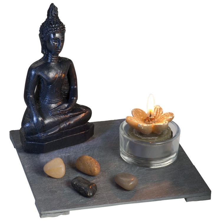 Logotrade promotional giveaway picture of: Buddha set 'dubai' grey, Grey