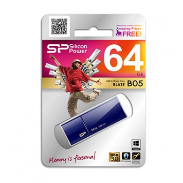 Logotrade promotional giveaway image of: Pendrive Silicon Power 3.0 Blaze B05, blue