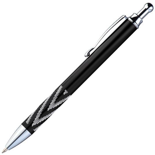 Logotrade promotional product picture of: Metal ball pen 'Kade' black