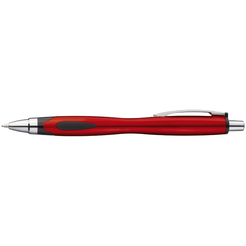Logo trade business gift photo of: Plastic ball pen LUENA, red
