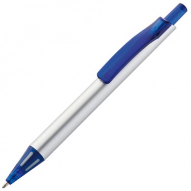 Logo trade promotional merchandise image of: Ball pen 'Wessex', blue