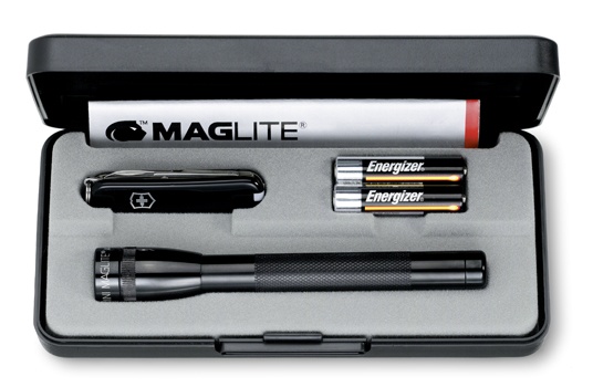 Logotrade promotional merchandise picture of: Mini Maglite Set AAA LED, black