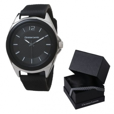 Logo trade promotional gifts image of: Watch Rhombe Gomme, black