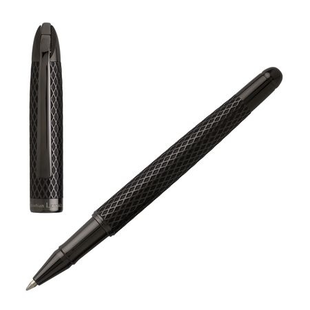 Logotrade promotional gift image of: Rollerball pen Rhombe, black