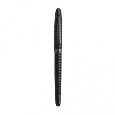 Logotrade promotional item picture of: Rollerball pen Rhombe, black
