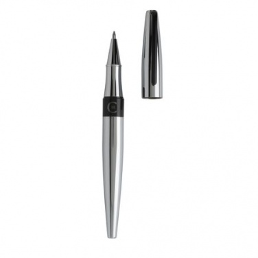Logotrade promotional giveaway picture of: Rollerball pen Frank Chrome, grey
