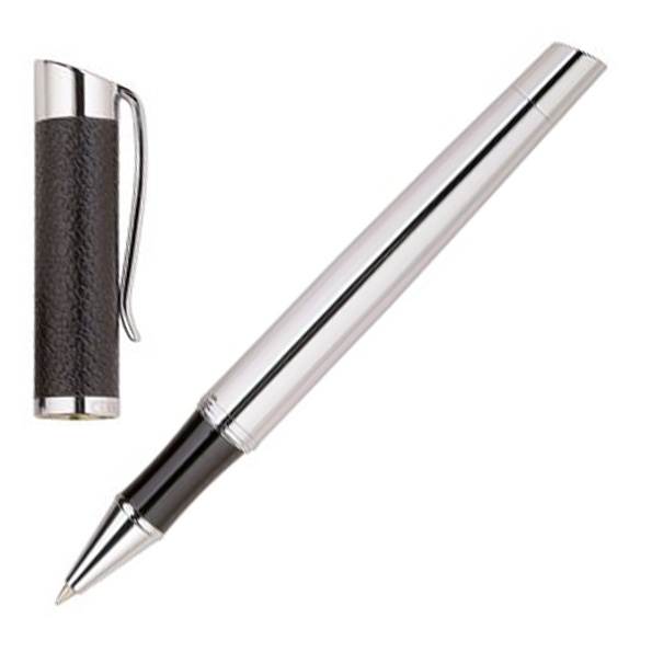 Logo trade promotional merchandise picture of: Rollerball pen Escape, black