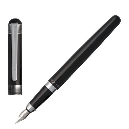 Logo trade promotional merchandise picture of: Fountain pen Mesh, black