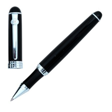Logotrade promotional product image of: Rollerball pen West, black